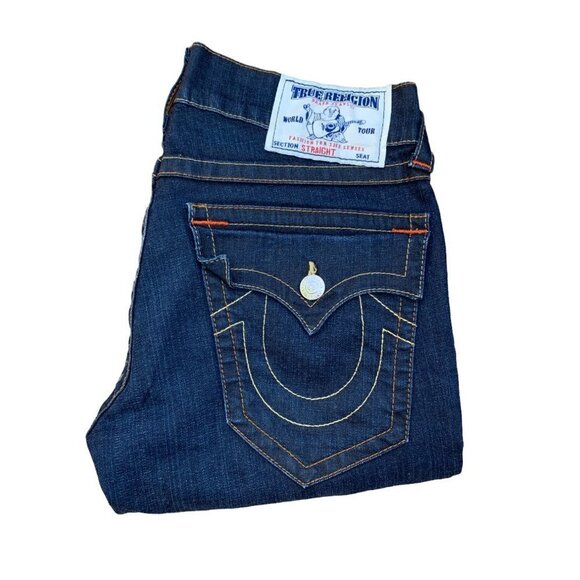 True Religion Jeans Size 31 STRAIGHT Blue - Picture 4 of 8